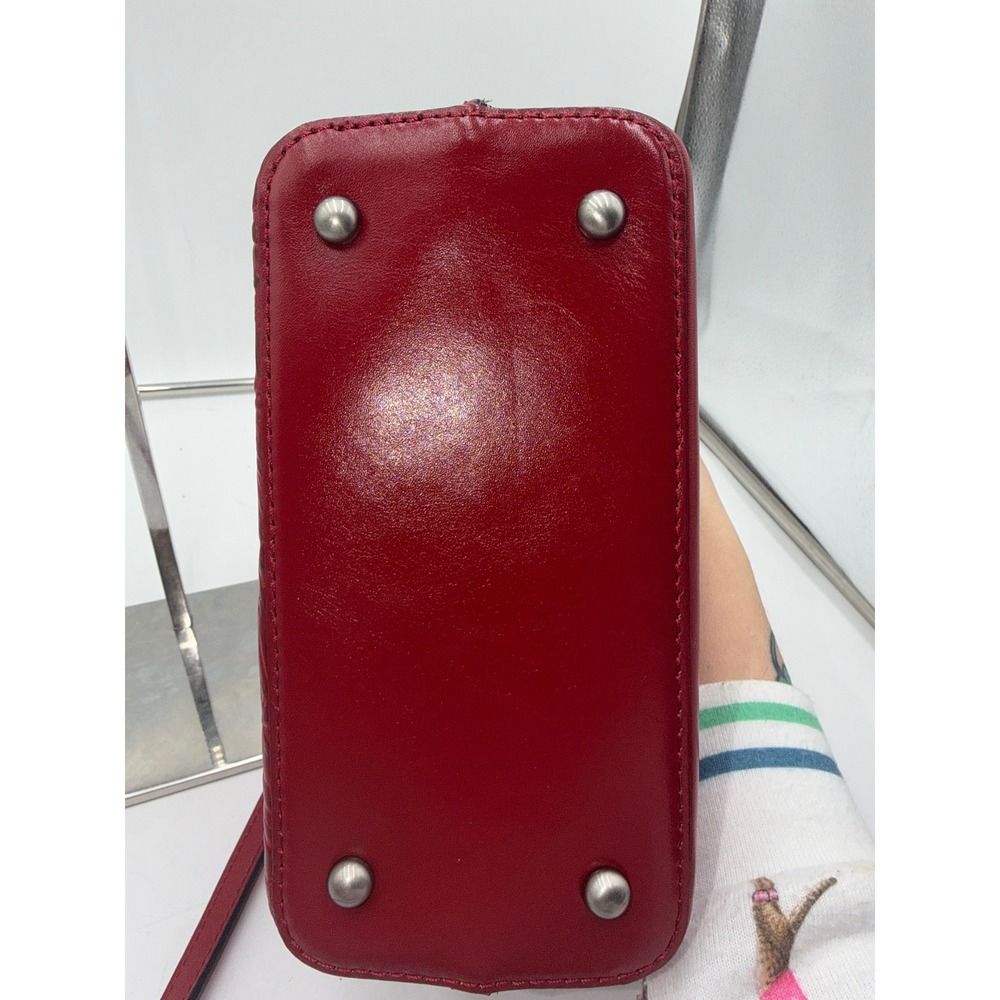 Patricia Nash Ledra Burnished Tooled Leather Crossbody Bag Lava Red P844244X - Picture 9 of 11